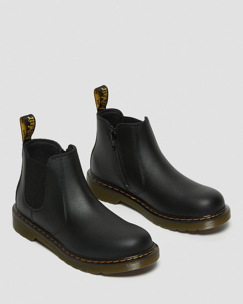 Dr Martens Youth 2976 Softy T Leren Laarsjes Kinderen Zwart | NL 150LIS